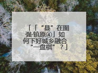 「“县”在图强·镇原④」如何下好城乡融合“一盘棋”？