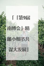 「第9届南博会」精雕小细节共谋大发展
