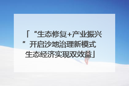 “生态修复+产业振兴”开启沙地治理新模式 生态经济实现双效益