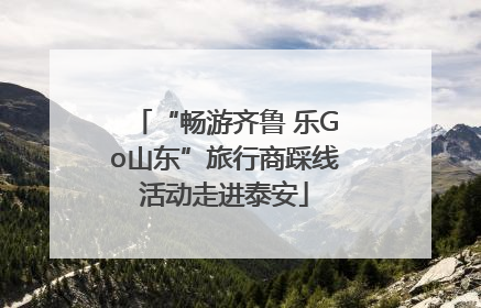 “畅游齐鲁 乐Go山东”旅行商踩线活动走进泰安