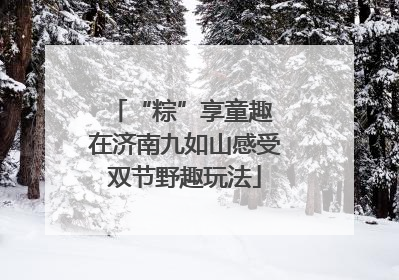 “粽”享童趣 在济南九如山感受双节野趣玩法
