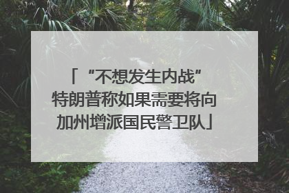 “不想发生内战” 特朗普称如果需要将向加州增派国民警卫队