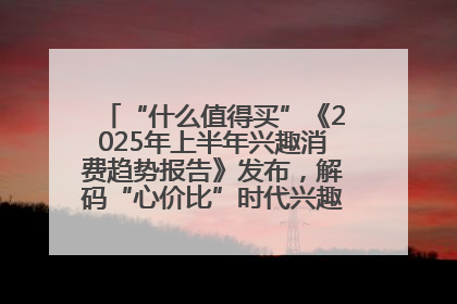 “什么值得买”《2025年上半年兴趣消费趋势报告》发布，解码“心价比”时代兴趣消费新范式