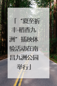 “夏至祈丰·稻香九洲”插秧体验活动在南昌九洲公园举行