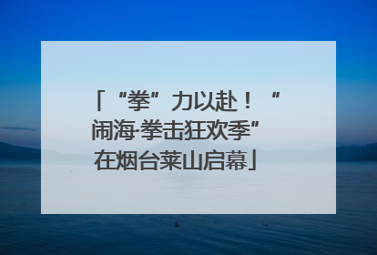 “拳”力以赴！“闹海·拳击狂欢季”在烟台莱山启幕