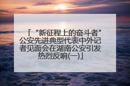 “新征程上的奋斗者”公安先进典型代表中外记者见面会在湖南公安引发热烈反响(一)