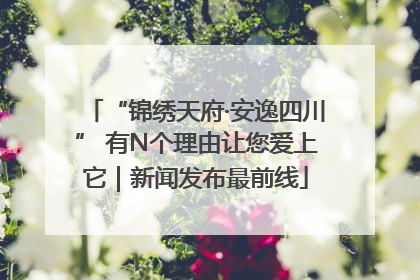 “锦绣天府·安逸四川” 有N个理由让您爱上它｜新闻发布最前线