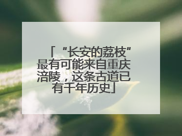 “长安的荔枝”最有可能来自重庆涪陵，这条古道已有千年历史