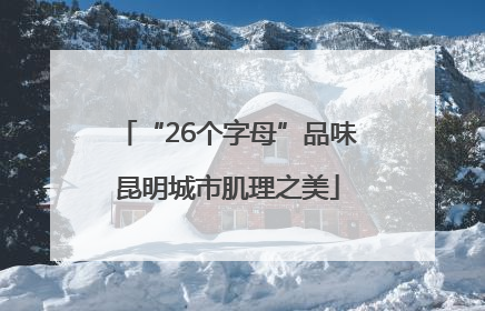 “26个字母”品味昆明城市肌理之美