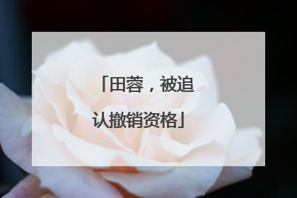 田蓉，被追认撤销资格