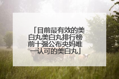 目前最有效的美白丸美白丸排行榜前十强公布央妈唯一认可的美白丸