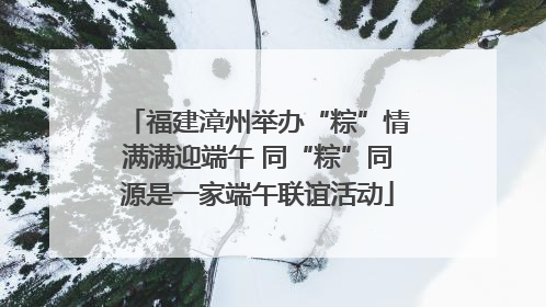 福建漳州举办“粽”情满满迎端午 同“粽”同源是一家端午联谊活动