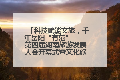 科技赋能文旅，千年岳阳“有范”——第四届湖南旅游发展大会开幕式暨文化旅游推介会侧记