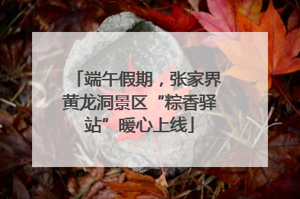 端午假期，张家界黄龙洞景区“粽香驿站”暖心上线