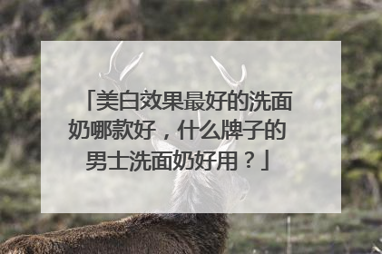 美白效果最好的洗面奶哪款好，什么牌子的男士洗面奶好用？