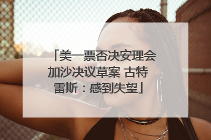 美一票否决安理会加沙决议草案 古特雷斯：感到失望