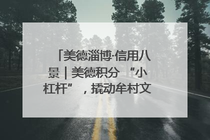 美德淄博·信用八景｜美德积分 “小杠杆”，撬动牟村文明 “大能量”