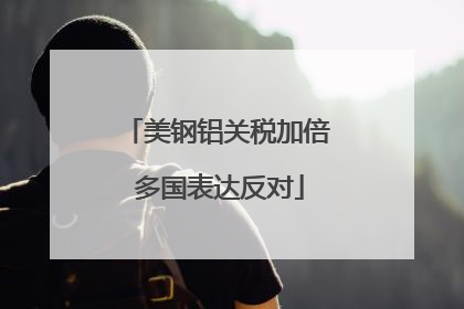 美钢铝关税加倍 多国表达反对