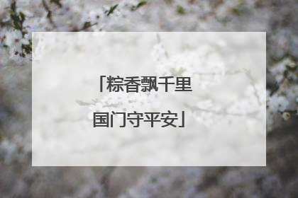 粽香飘千里 国门守平安