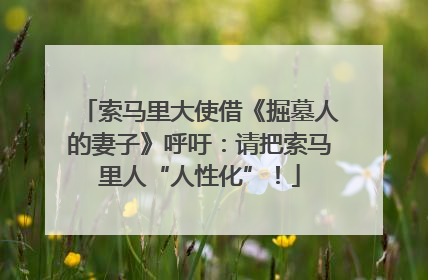 索马里大使借《掘墓人的妻子》呼吁：请把索马里人“人性化”！