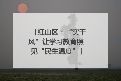 红山区：“实干风”让学习教育照见“民生温度”