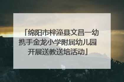 绵阳市梓潼县文昌一幼携手金龙小学附属幼儿园开展送教送培活动