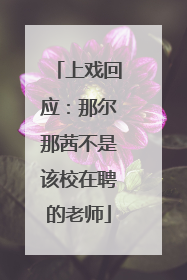 上戏回应：那尔那茜不是该校在聘的老师