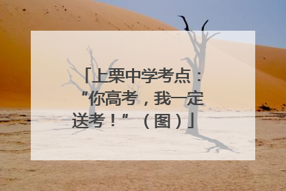 上栗中学考点：“你高考，我一定送考！”（图）