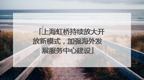 上海虹桥持续放大开放新模式，加强海外发展服务中心建设