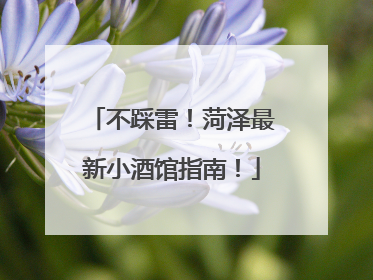 不踩雷！菏泽最新小酒馆指南！