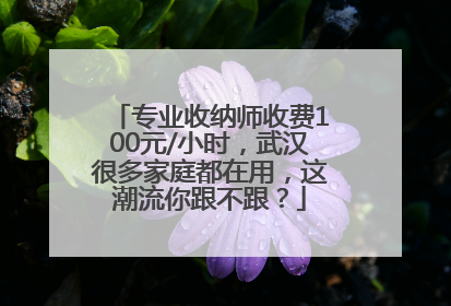 专业收纳师收费100元/小时，武汉很多家庭都在用，这潮流你跟不跟？