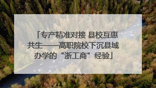 专产精准对接 县校互惠共生——高职院校下沉县域办学的“浙工商”经验