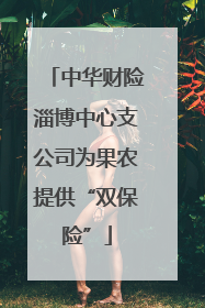 中华财险淄博中心支公司为果农提供“双保险”