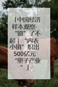 中国经济样本观察·“镇”了不起｜“内衣小镇”织出500亿元“里子产业”