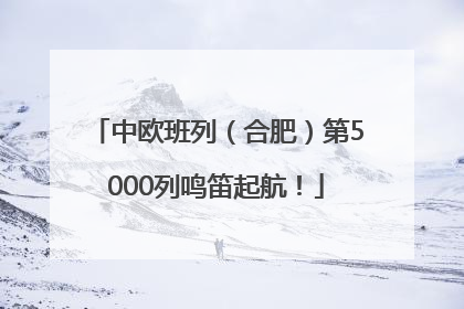 中欧班列（合肥）第5000列鸣笛起航！