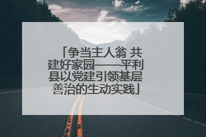 争当主人翁 共建好家园——平利县以党建引领基层善治的生动实践