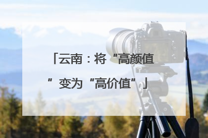 云南：将“高颜值”变为“高价值”