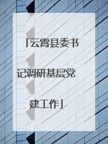 云霄县委书记调研基层党建工作