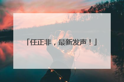 任正非，最新发声！