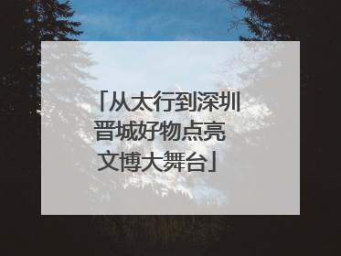 从太行到深圳 晋城好物点亮文博大舞台