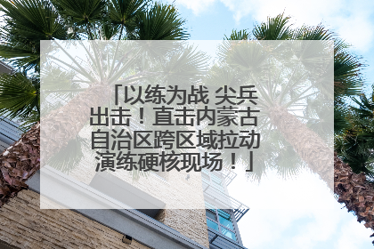 以练为战 尖兵出击！直击内蒙古自治区跨区域拉动演练硬核现场！