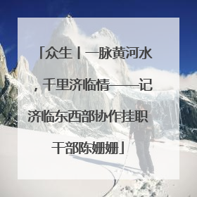 众生丨一脉黄河水，千里济临情——记济临东西部协作挂职干部陈姗姗