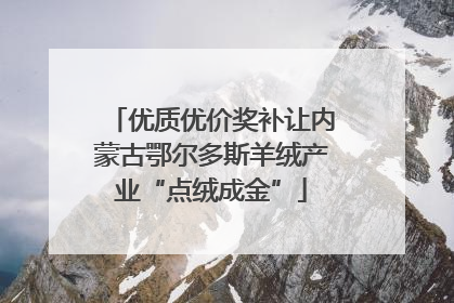 优质优价奖补让内蒙古鄂尔多斯羊绒产业“点绒成金”