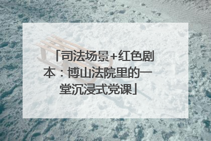 司法场景+红色剧本：博山法院里的一堂沉浸式党课