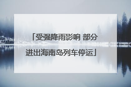 受强降雨影响 部分进出海南岛列车停运