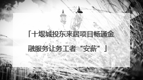 十堰城投东来居项目畅通金融服务让务工者“安薪”