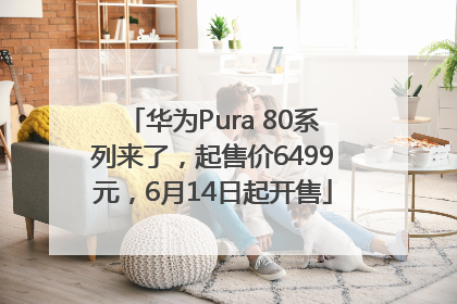 华为Pura 80系列来了，起售价6499元，6月14日起开售