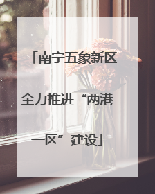 南宁五象新区全力推进“两港一区”建设