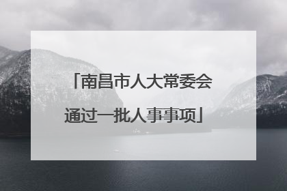 南昌市人大常委会通过一批人事事项