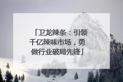 卫龙辣条：引领千亿辣味市场，勇做行业破局先锋